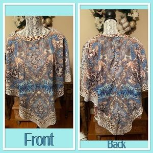 Beautiful Blue Top w/attached Camisole